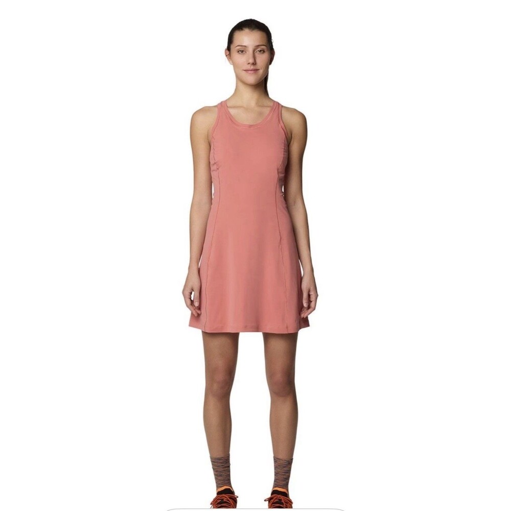 Mountain Hardwear Womens Stretch Racerback Travel Hiking Court Dress Peach Small